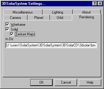 Rendering Control Panel